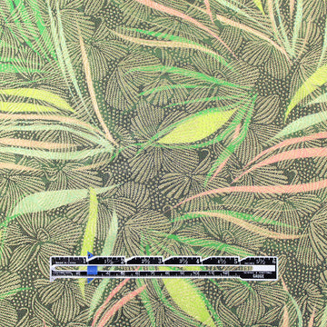 French metallic 'wispy leaf' jacquard brocade - soft greens, etc. .75 yds