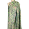 French metallic 'wispy leaf' jacquard brocade - soft greens, etc. .75 yds