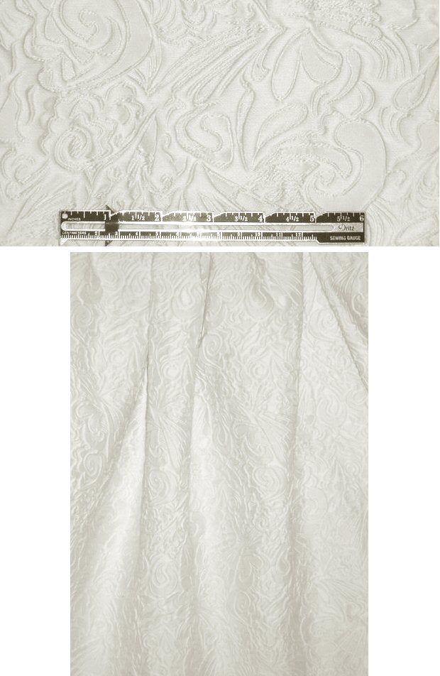French textured matelasse brocade - cream