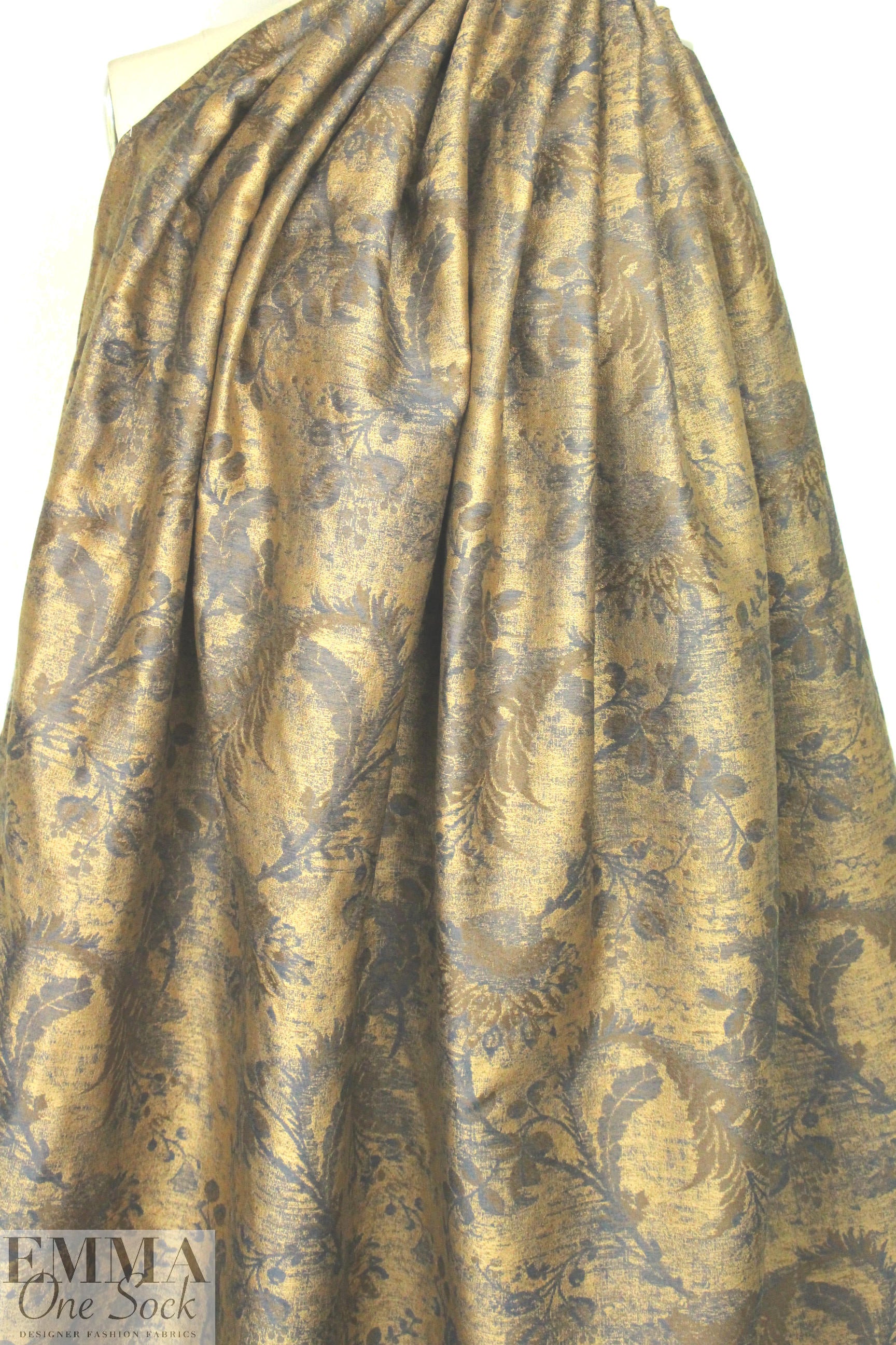 Carmen Marc Va1vo weathered floral jaquard - slate