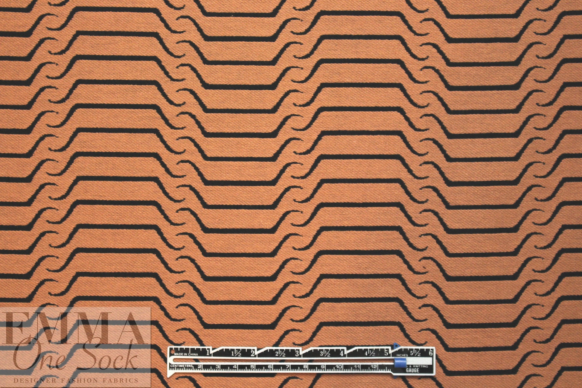 famous designer dusty peach graphic cotton jacquard 1.2 yds