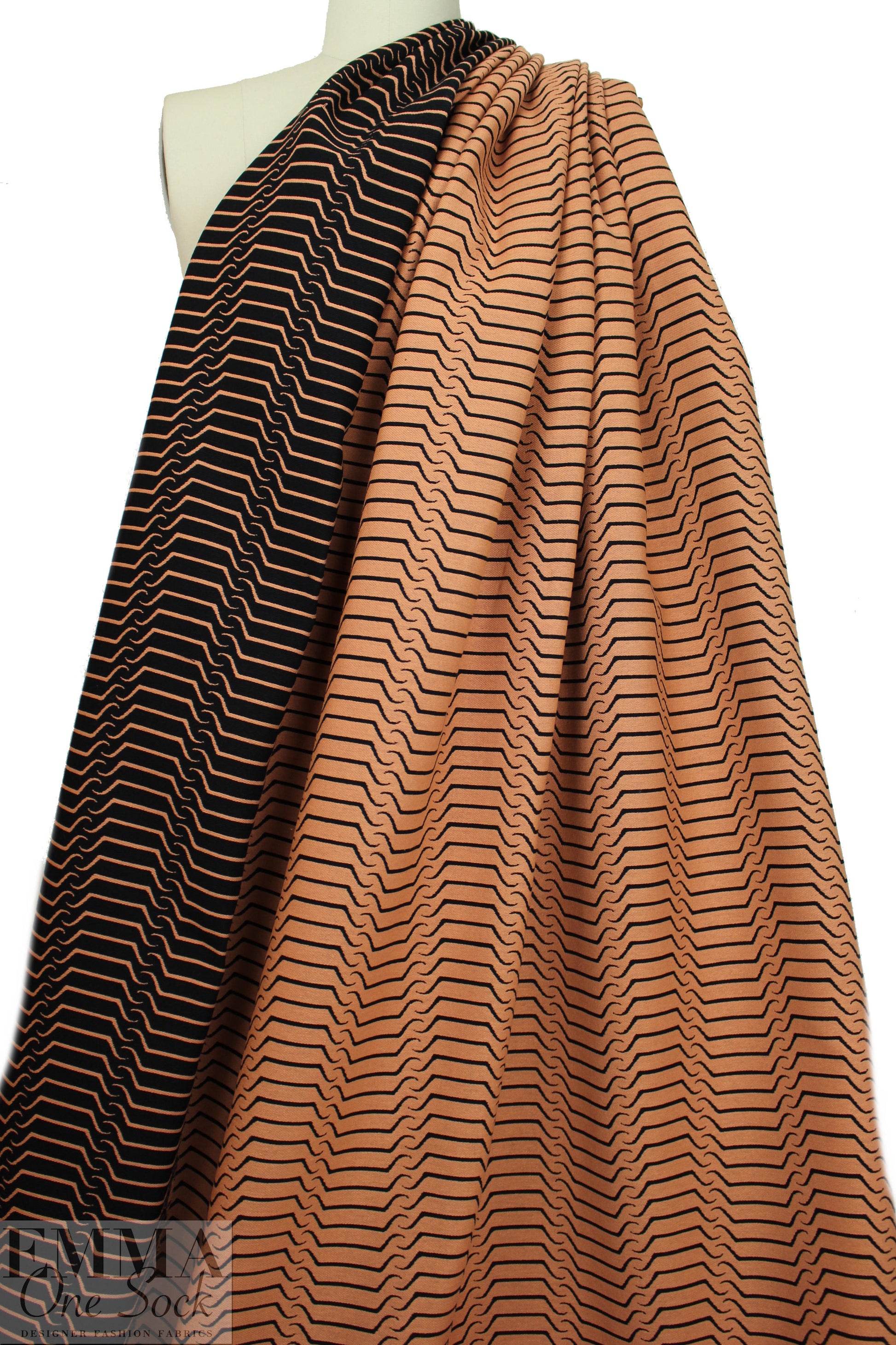 famous designer dusty peach graphic cotton jacquard