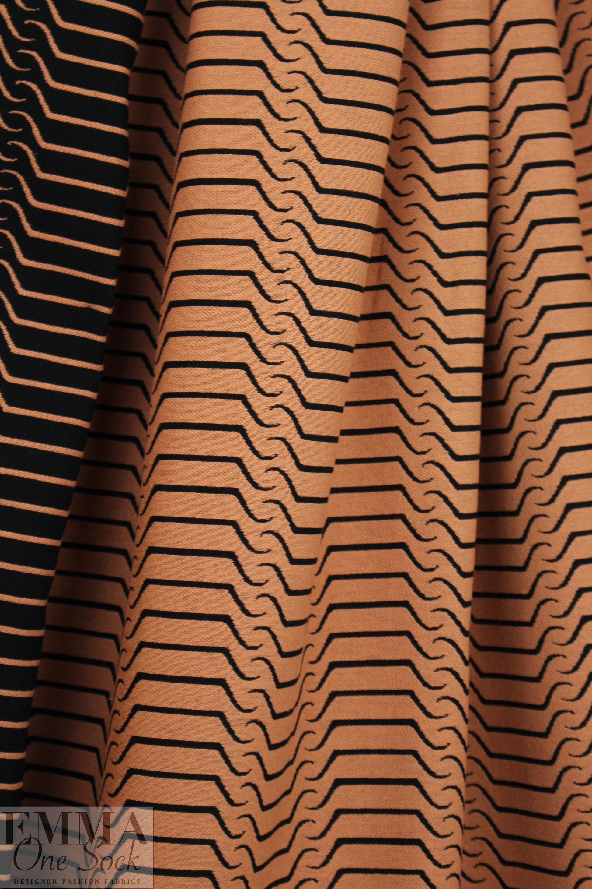 famous designer dusty peach graphic cotton jacquard