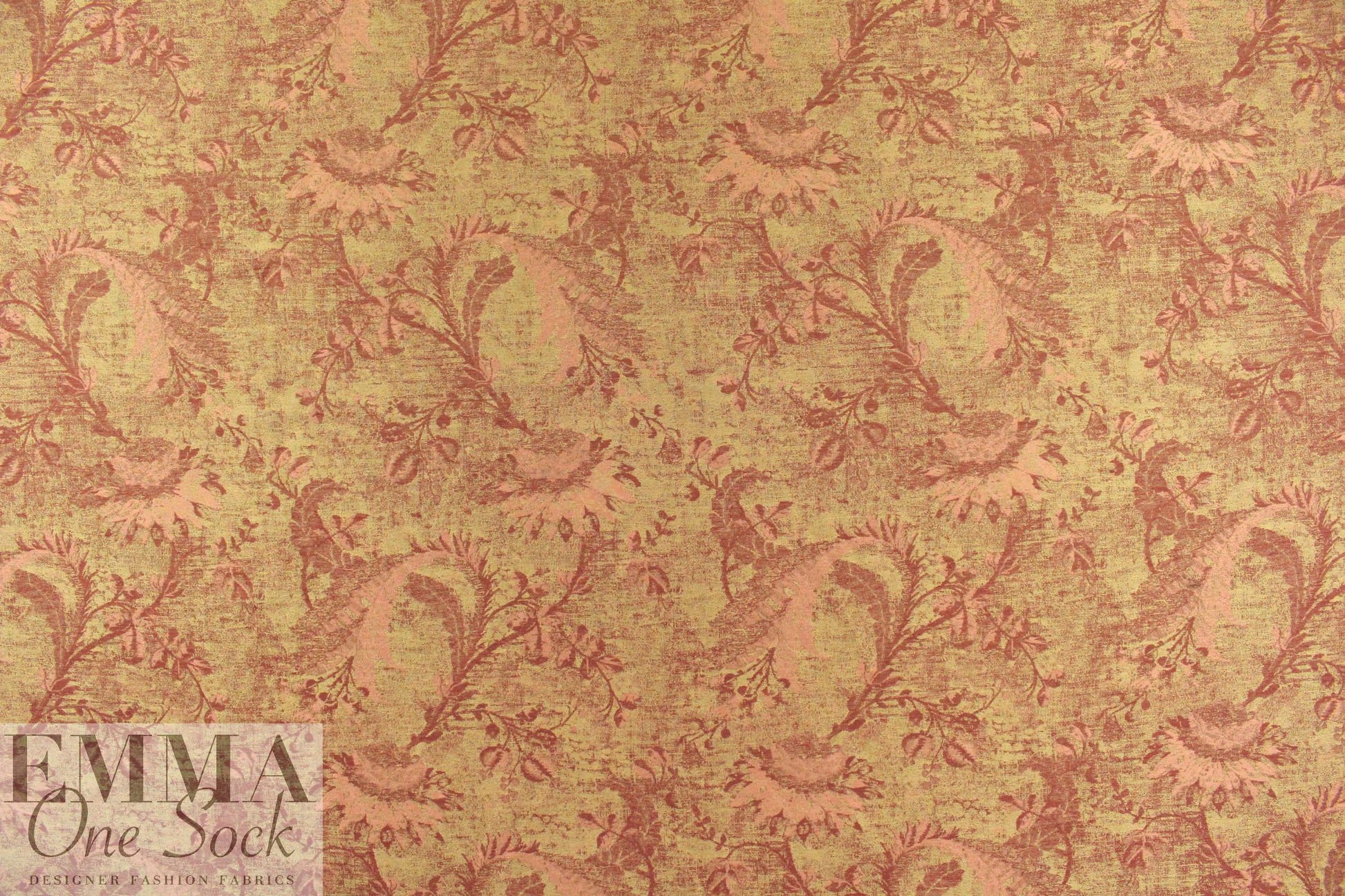 Carmen Marc Va1vo weathered floral jaquard - paprika