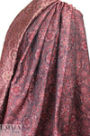 French wine tones textured intricate motif brocade