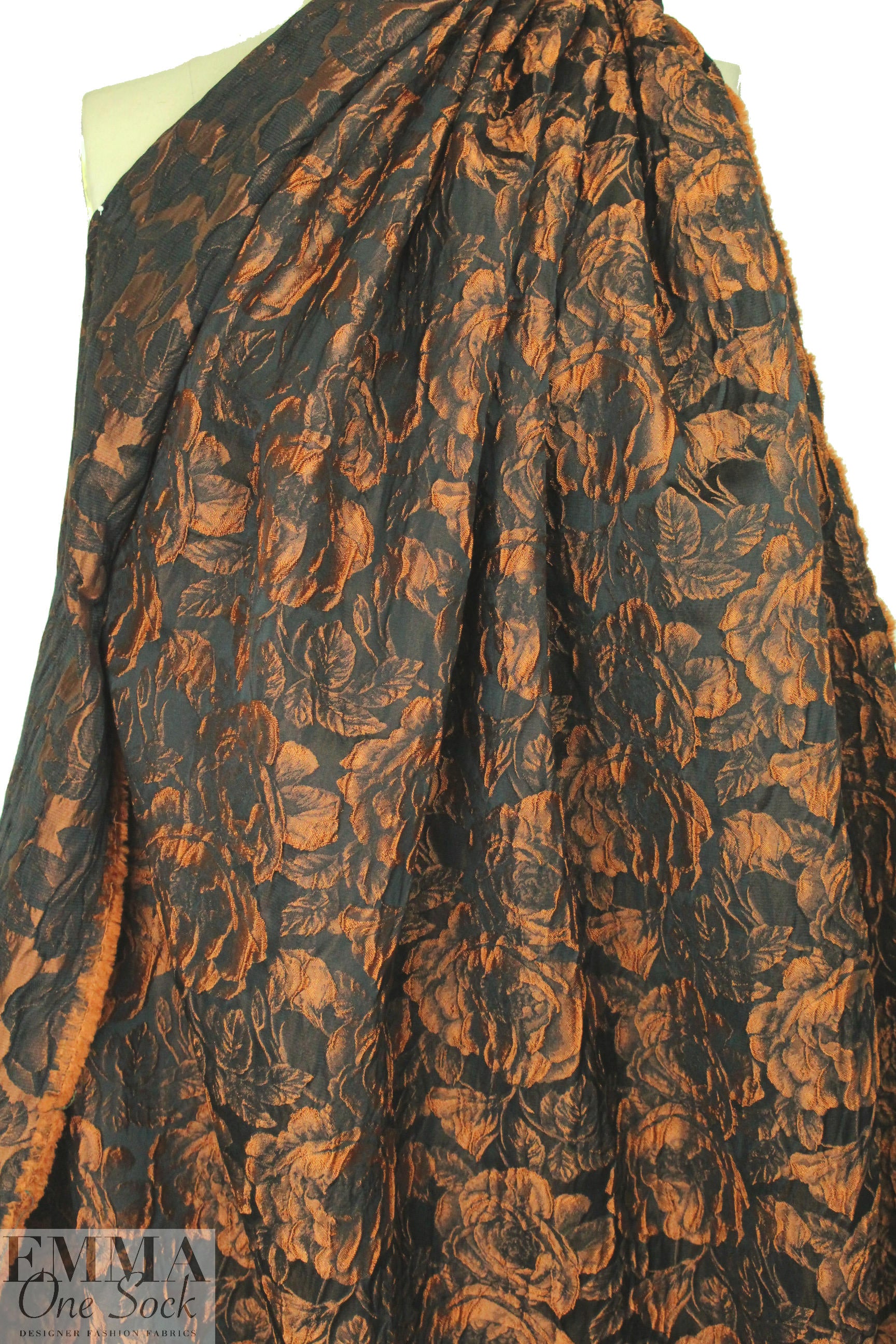 Italian textured matelasse' brocade - cinnamon