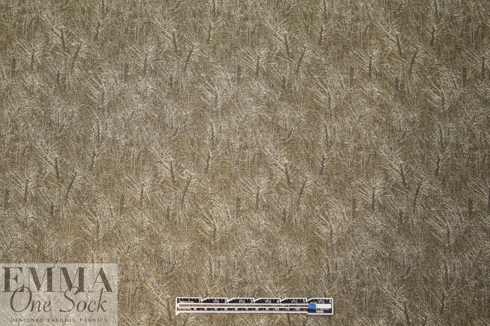 CA designer 'quiet forest' cotton blend brocade