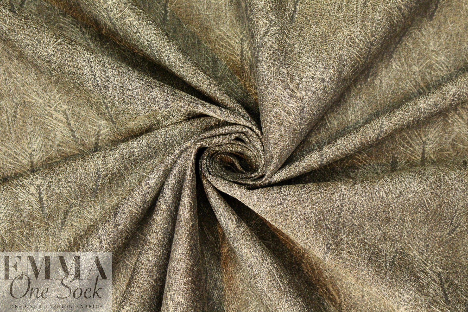 CA designer 'quiet forest' cotton blend brocade