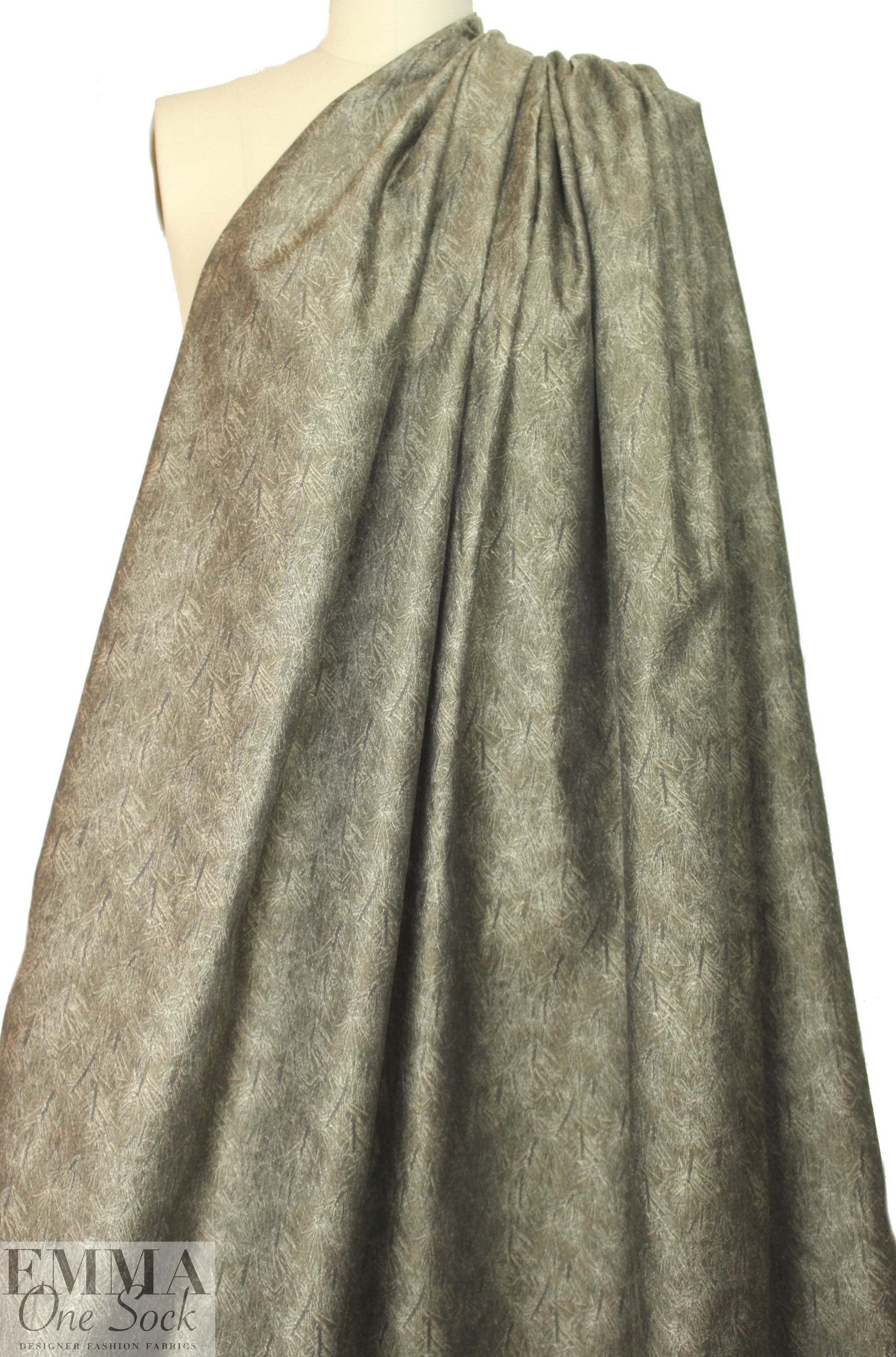 CA designer 'quiet forest' cotton blend brocade