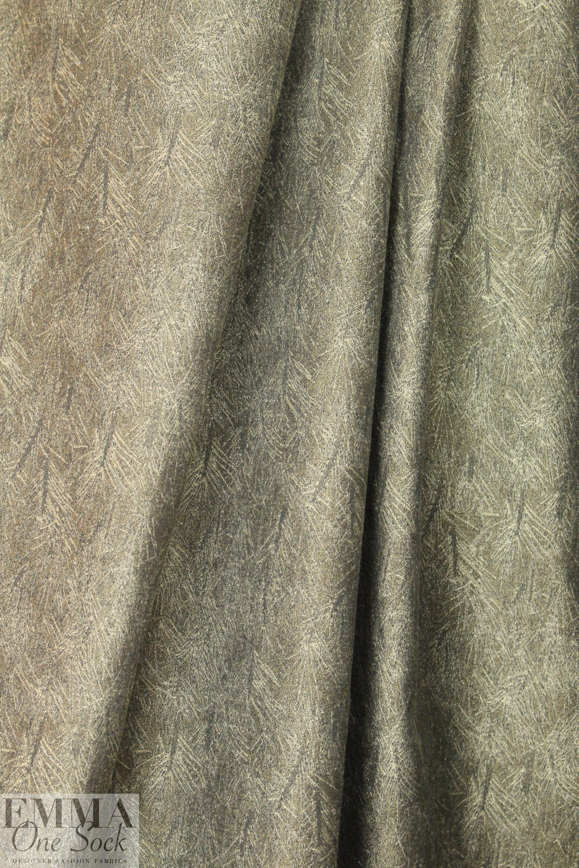CA designer 'quiet forest' cotton blend brocade