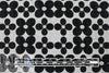 designer flower tile jacquard brocade - black/silvery white 2.25 yd