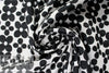designer flower tile jacquard brocade - black/silvery white 1.25 yds