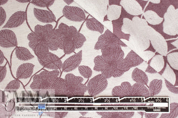 designer floral bloom jacquard brocade - dusty plum .75 yds