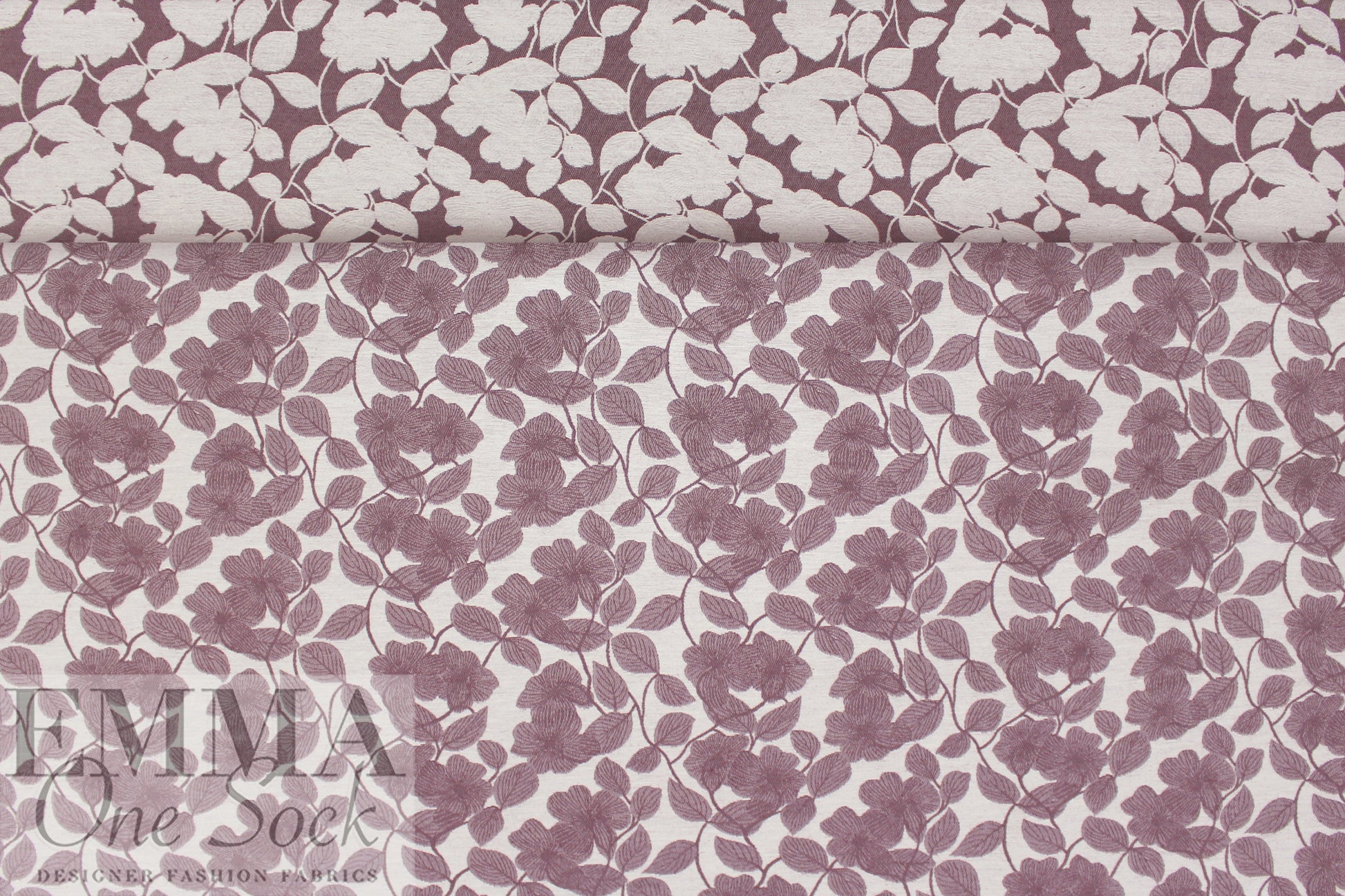 designer floral bloom jacquard brocade - dusty plum .75 yds