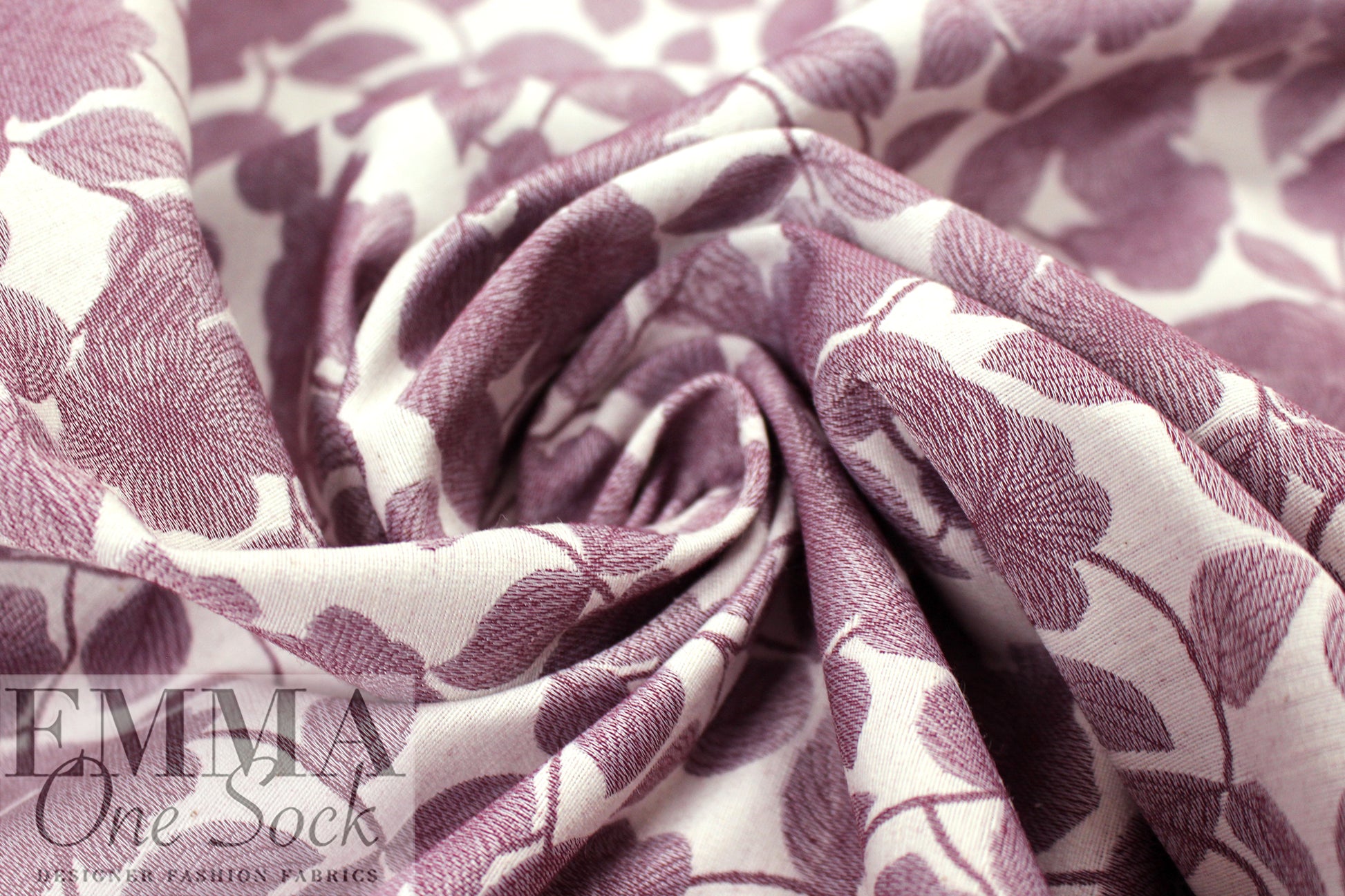 designer floral bloom jacquard brocade - dusty plum .75 yds