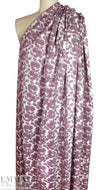 designer floral bloom jacquard brocade - dusty plum 1 yard