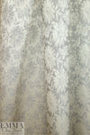 French silvery gray reversible floral jacquard 2 yds