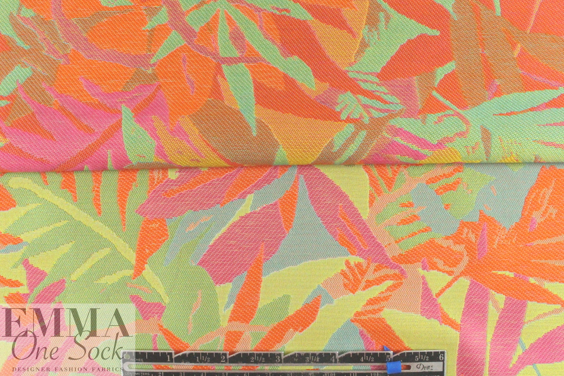 Italian colorful tropics jacquard brocade