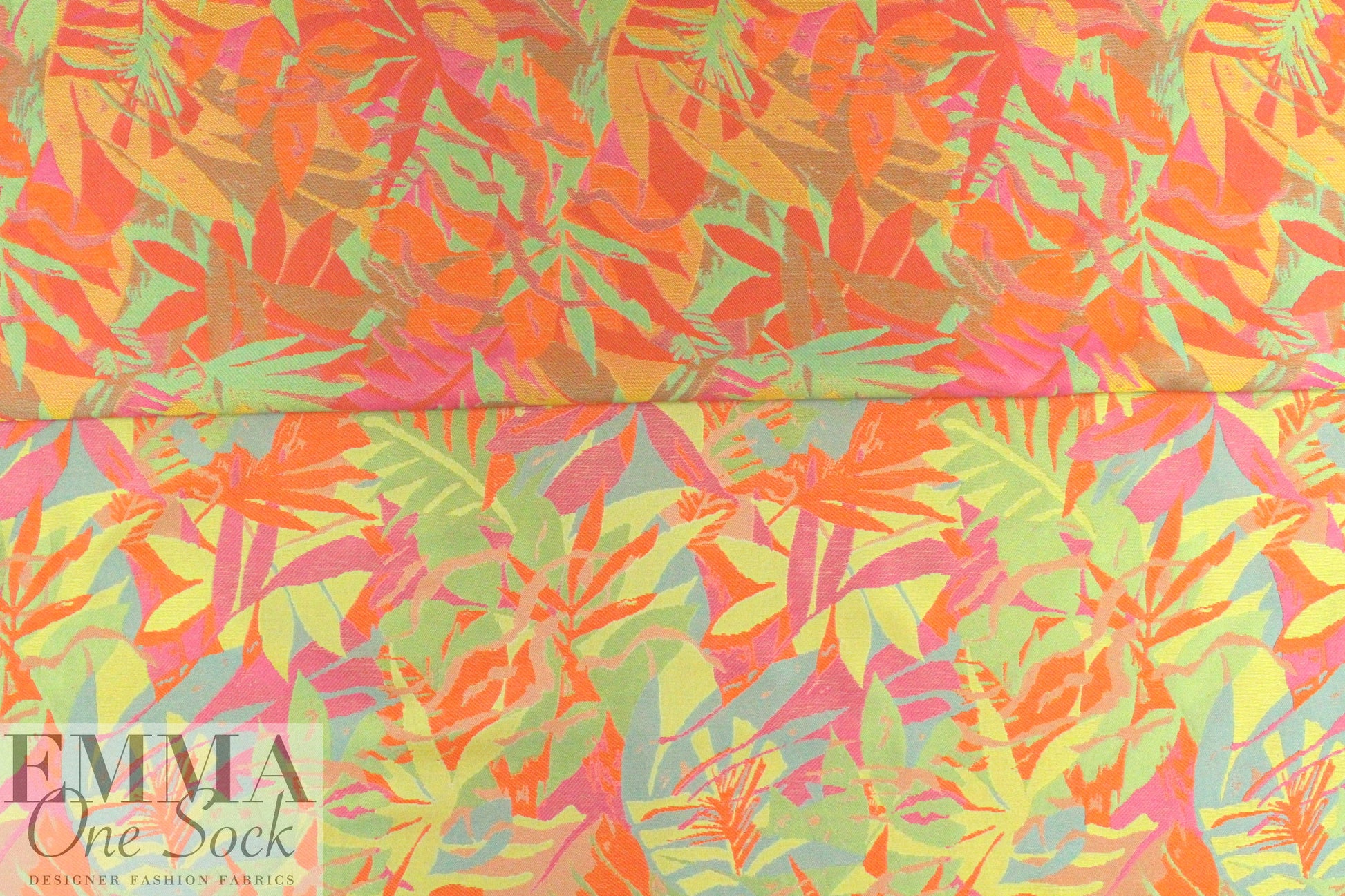 Italian colorful tropics jacquard brocade
