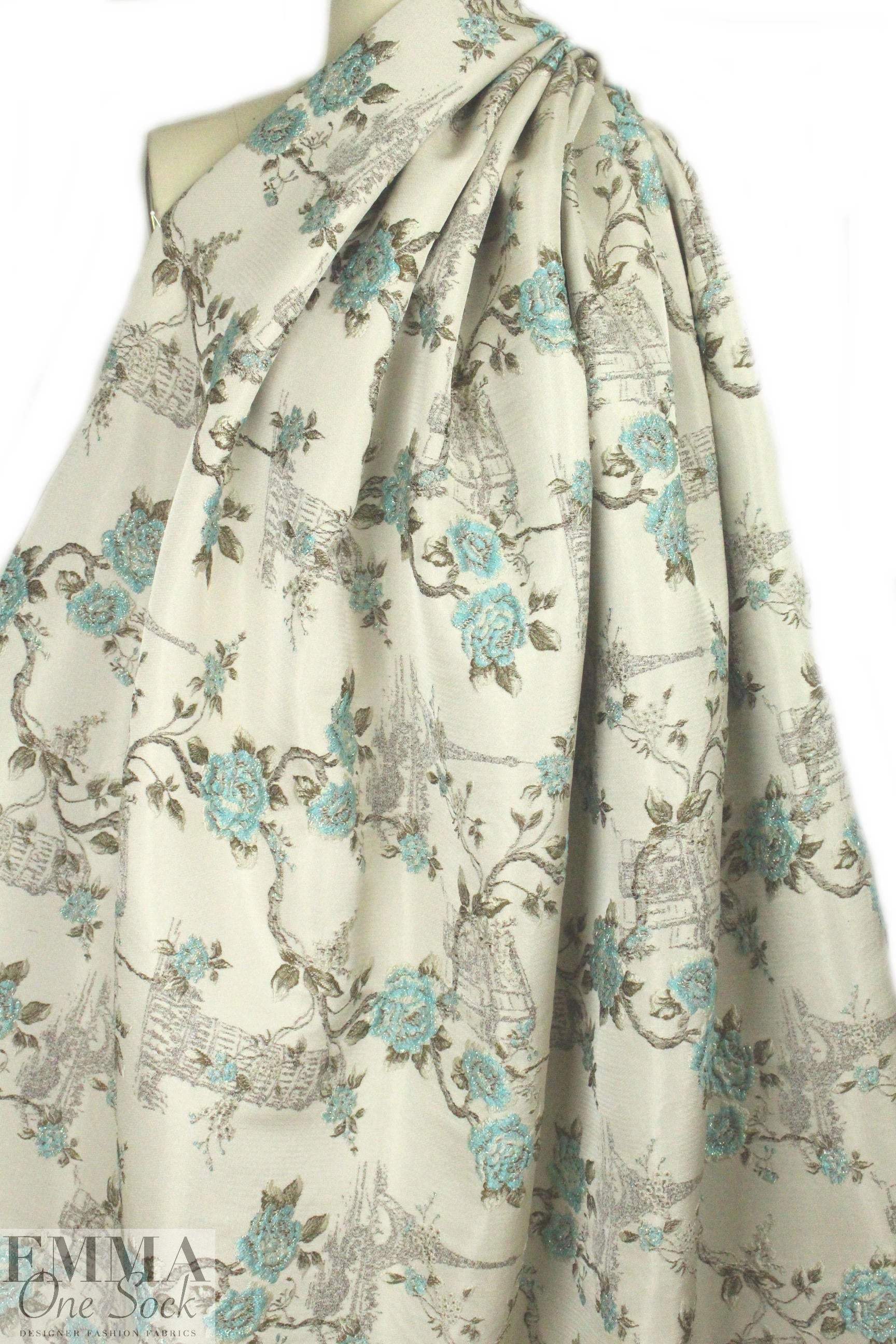 French textured jacquard brocade - 'European tour'