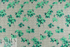 Italian jade flowers/tweed textured brocade
