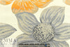 Italian tangerine/gray/gold oversized flower brocade