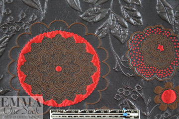 Italian medallion flower matelasse' brocade