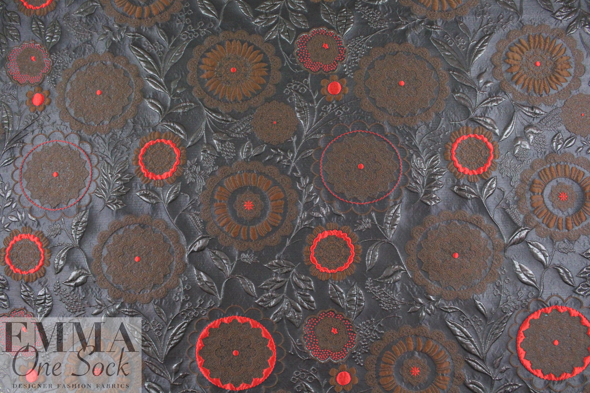 Italian medallion flower matelasse' brocade