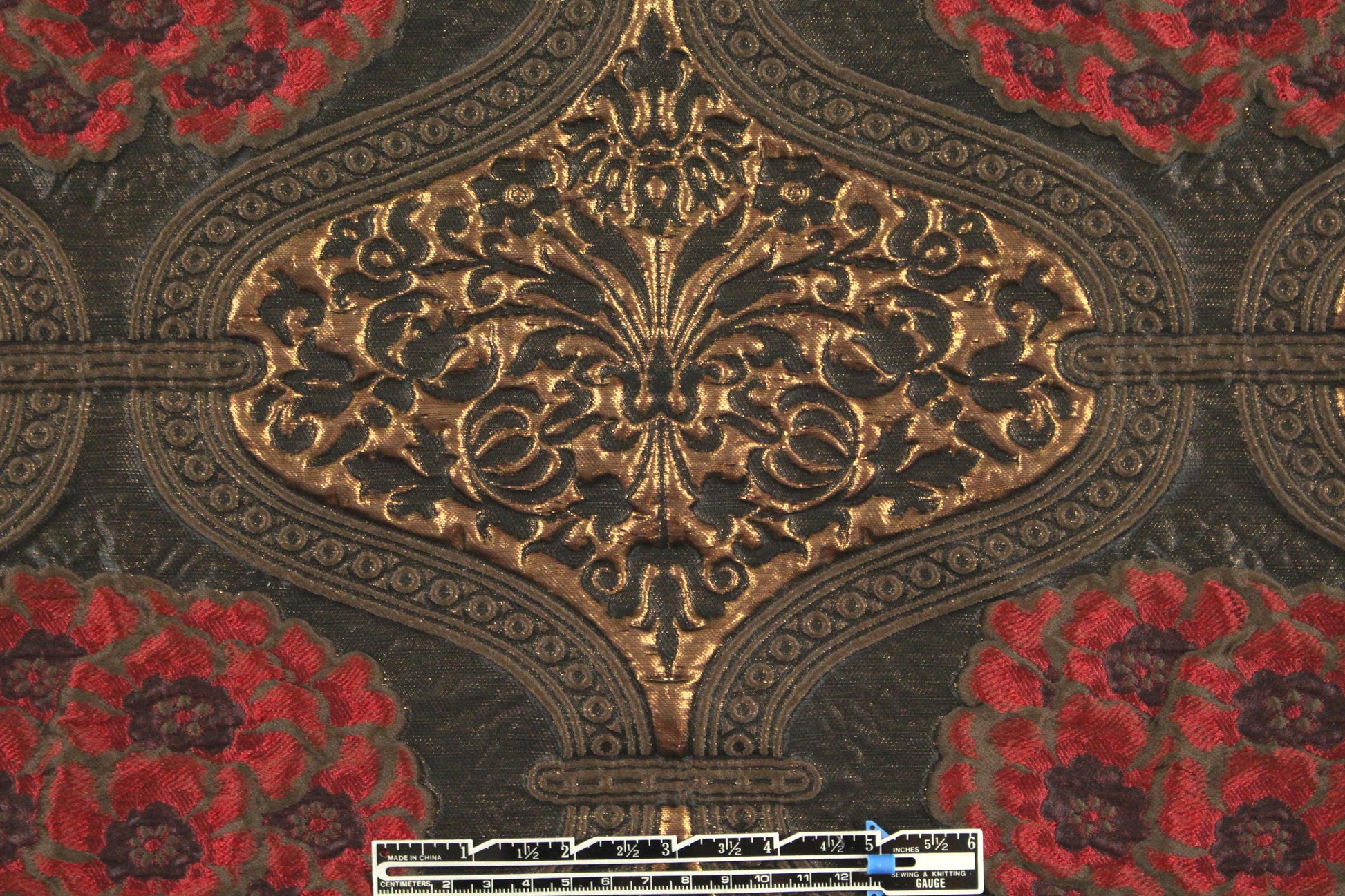 Italian regal medallion matelasse' brocade