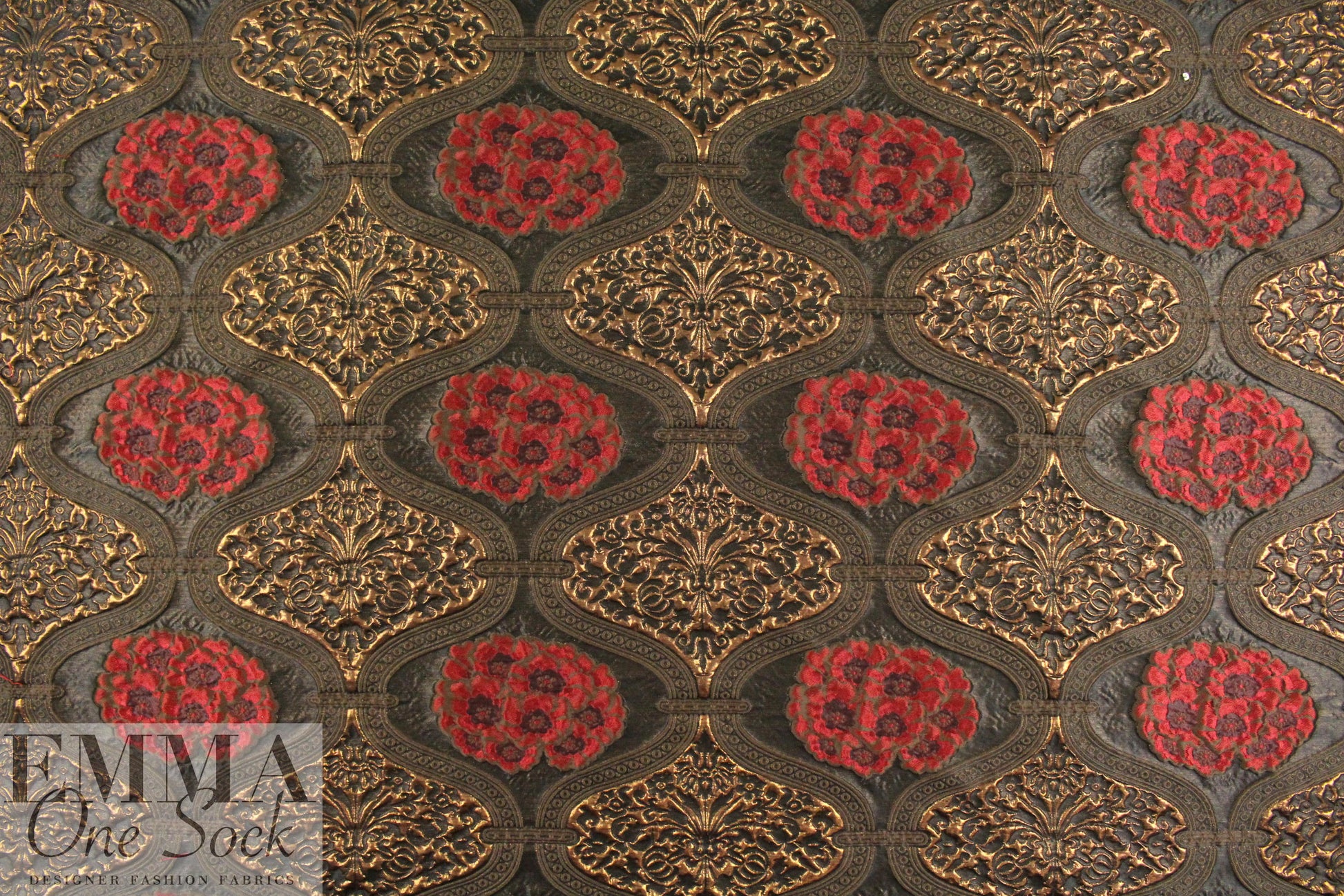 Italian regal medallion matelasse' brocade