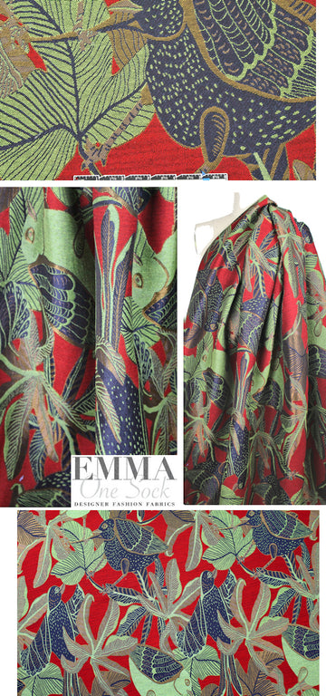 Italian 'bird sanctuary' tapestry brocade
