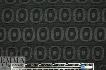 Italian black mod graphic textured brocade