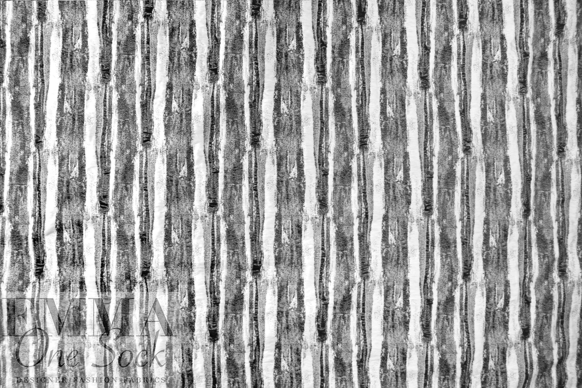 Italian designer edgy black/white evening brocade 2 yd