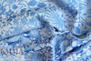 Italian wildflower jacquard brocade - sky/powder