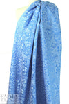 Italian wildflower jacquard brocade - sky/powder