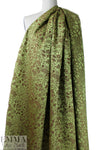 Italian wildflower jacquard brocade - sulpher/bronze 1.75 yd