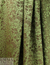 Italian wildflower jacquard brocade - sulpher/bronze