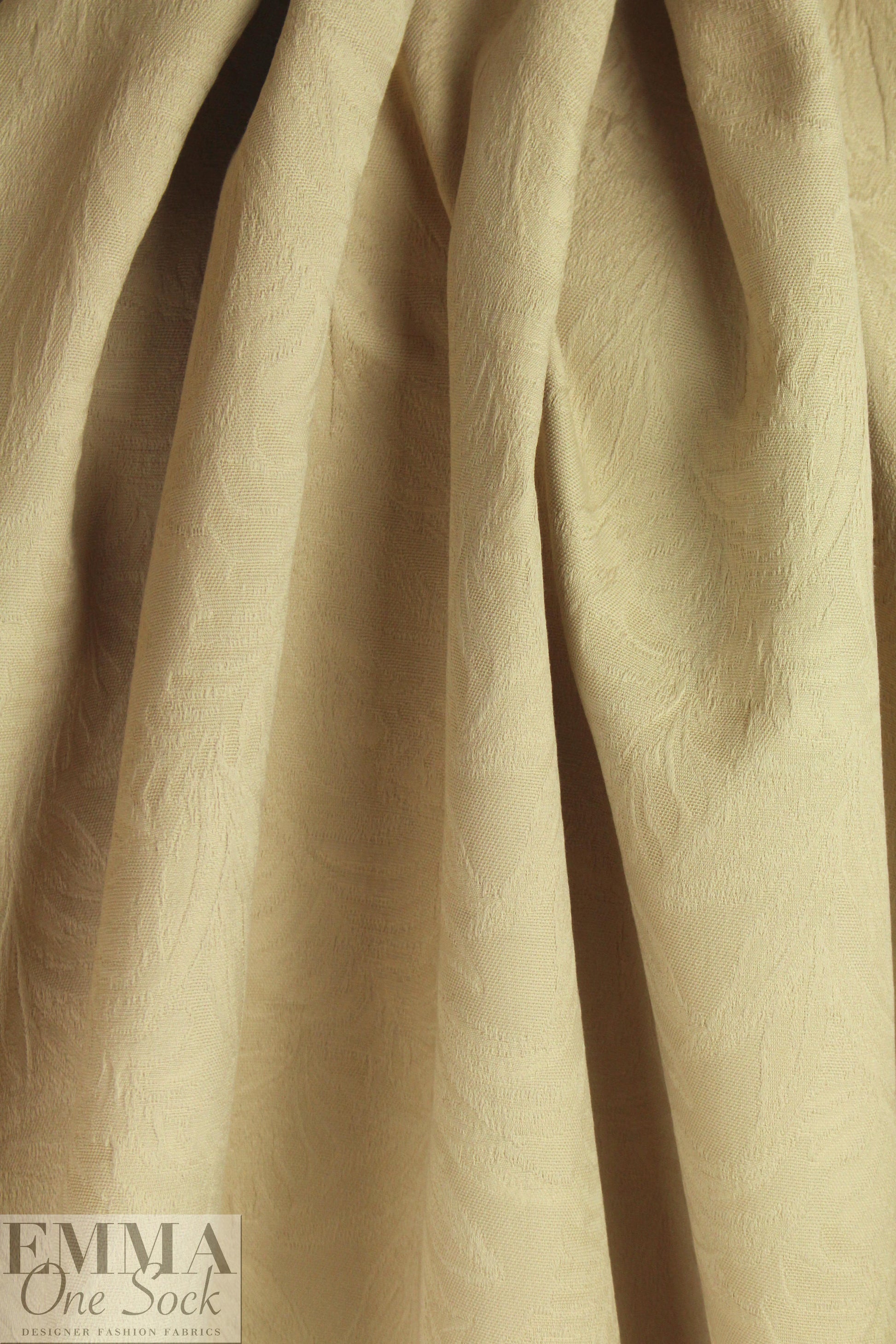 Kh@ite cotton damask coating - sand dollar 3 yd