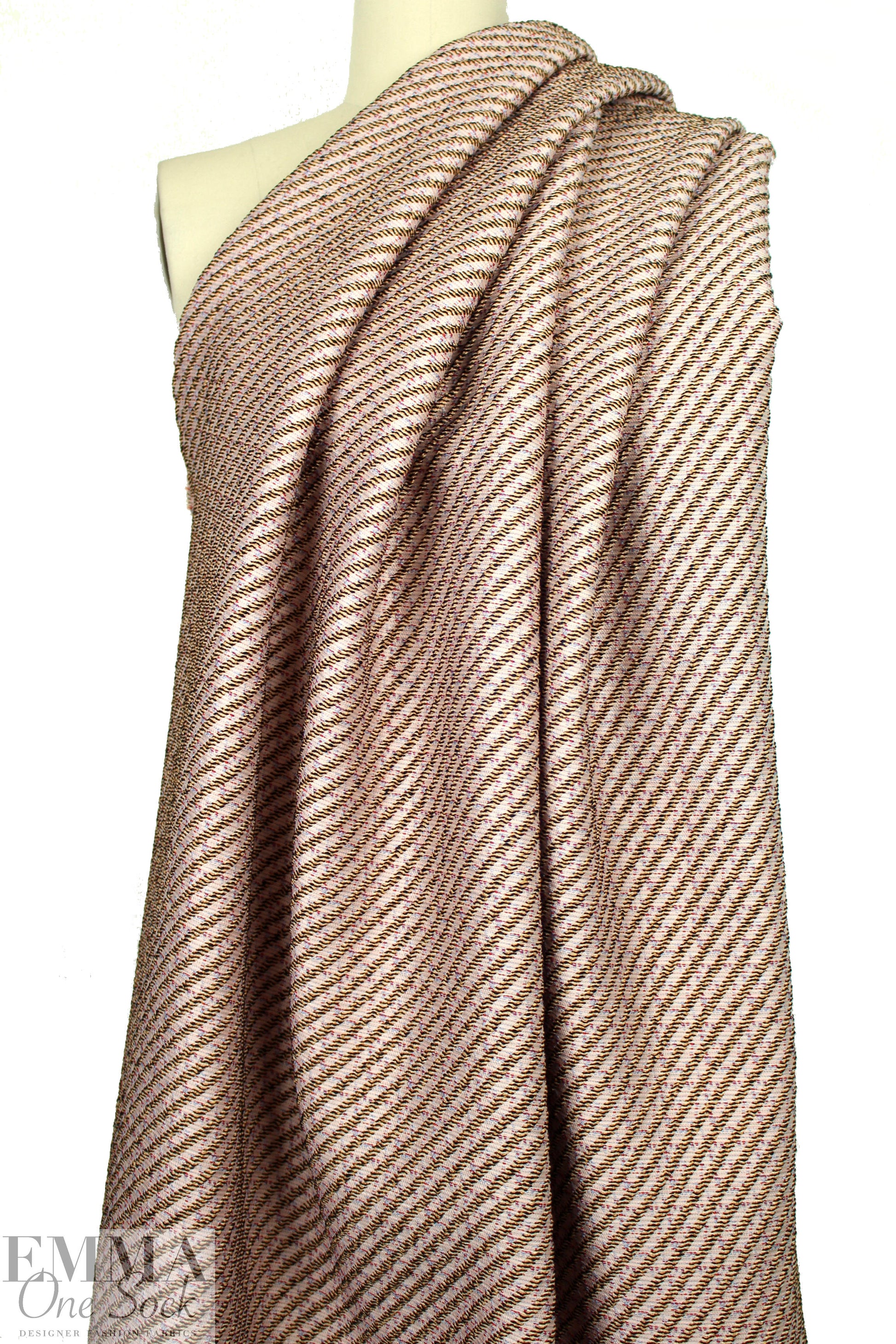 NY designer diagonal rib speckled brocade
