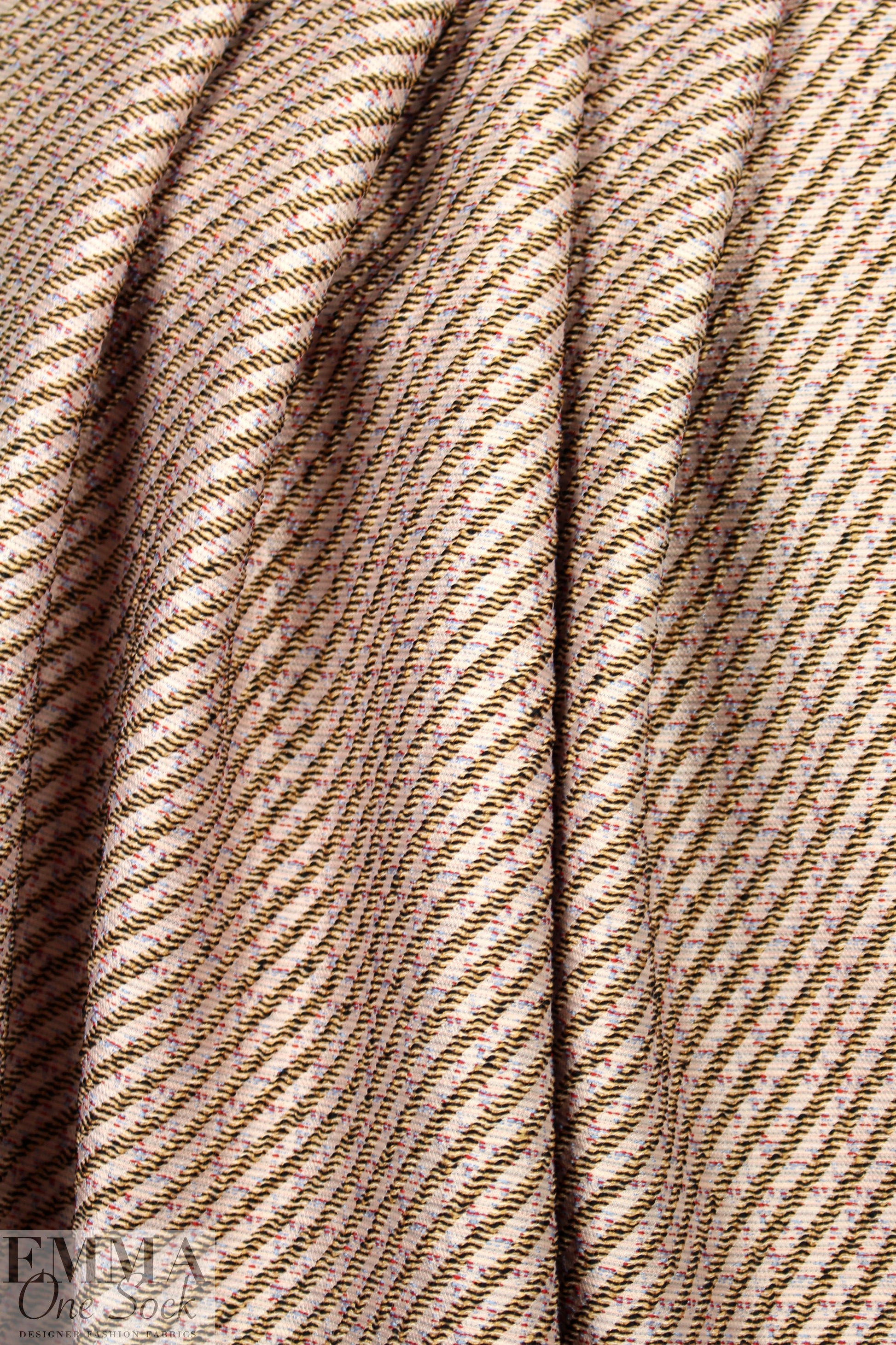 NY designer diagonal rib speckled brocade