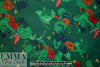 NY designer floral jacquard brocade - emerald/spice