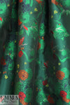 NY designer floral jacquard brocade - emerald/spice