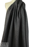 Italian gunmetal glen plaid textured jacquard brocade 2.375 yd