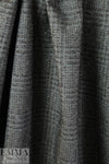 Italian gunmetal glen plaid textured jacquard brocade 2.375 yd
