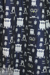 NY designer cotton blend jacquard brocade - owls 1.5 yds