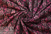 NY designer floral jacquard brocade - red plum/black