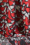 Italian decorative puzzle graphic clipped weave brocade