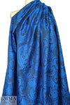NY designer lacey-look brocade - blue/midnight