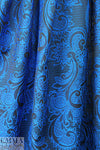 NY designer lacey-look brocade - blue/midnight