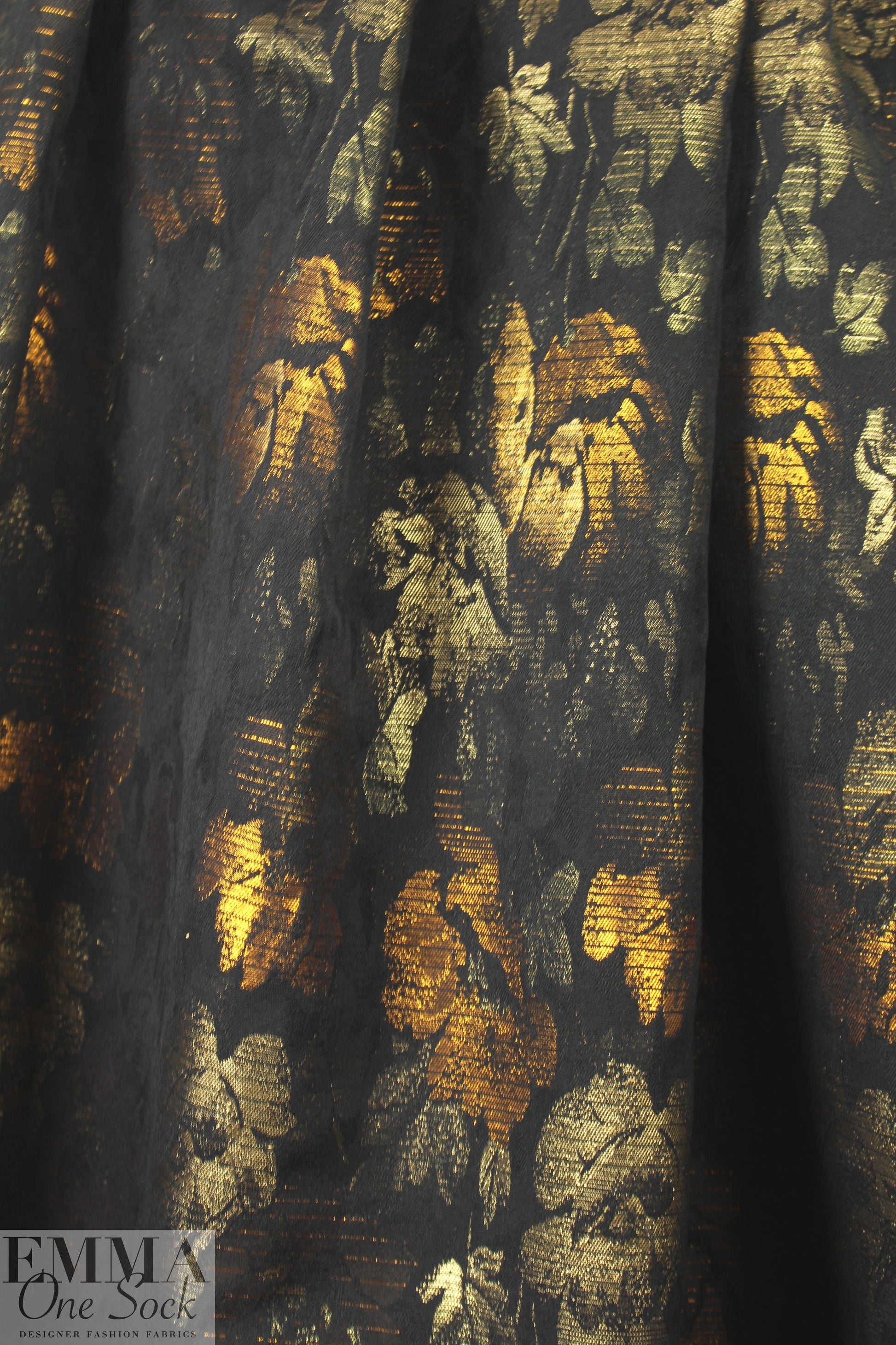 famous designer gold/copper floral metallic brocade